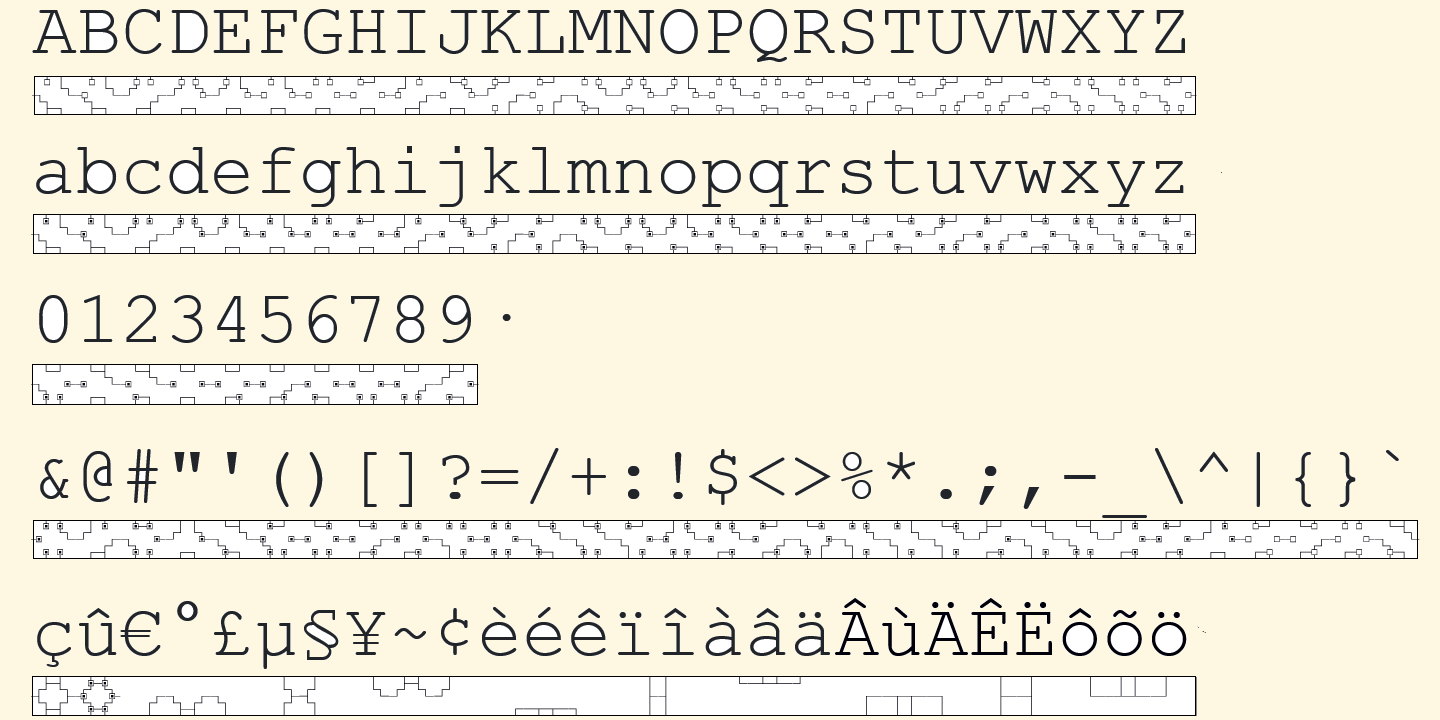 Пример шрифта Kernig Braille #6